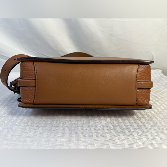 4001: Coach Parker Brown Leather & Suede Shoulder Bag 73547 - Picture 5 of 16